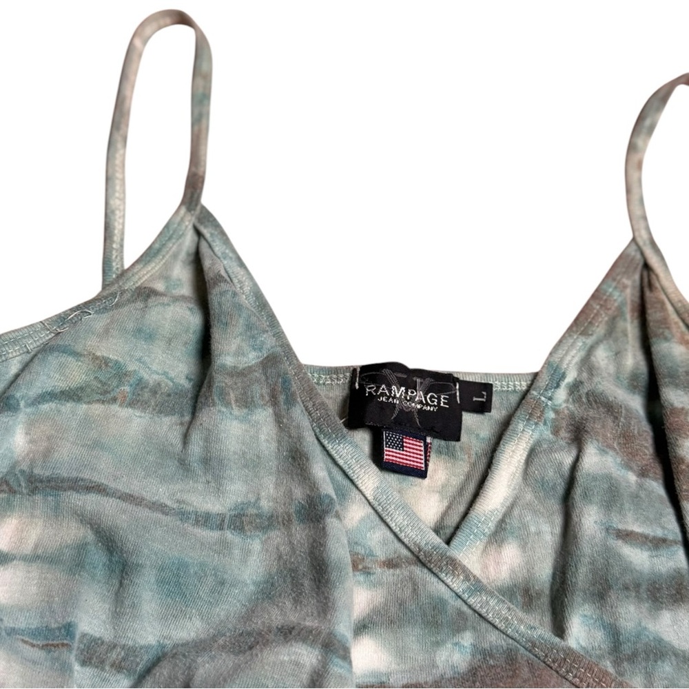 Rampage Y2K Watercolor Mermaid Asymmetrical Top - Picture 3 of 3